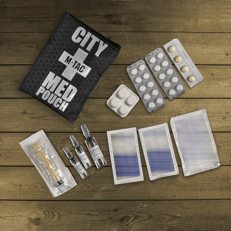 M-Tac City Med Pouch Hex kompaktista ripstop-materiaalista hexagon-kuviolla, kannettava ensiapupussi, kuva 1