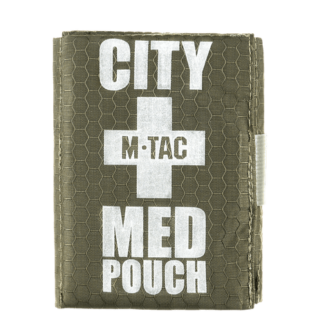 M-Tac City Med Pouch Hex, kestävä kuusikulmio-kuvioitu ripstop-kangas, kompakti kannettava ensiapupakkaus, galleria-asento 1.