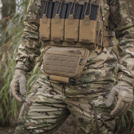 M-Tac Lomme til Tilbehør Lower Large Elite Plate Carrier, kulutusta kestävä Cordura 500D, MOLLE-järjestelmä ja toiminnallinen vetoketjutasku, galleria-asento 1.