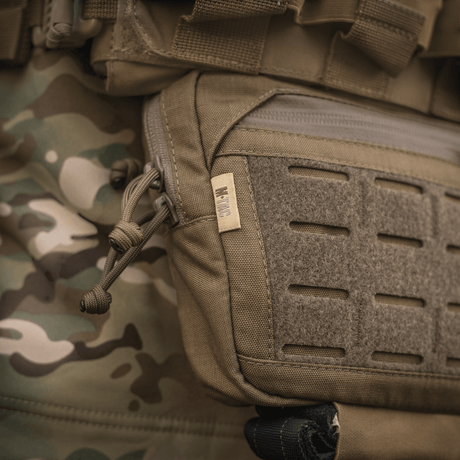 M-Tac Lomme til Tilbehør Lower Large Elite Plate Carrier, kulutusta kestävä Cordura 500D, NIJ-sertifiointi, taktinen tasku laserleikatuilla MOLLE-alueilla, galleria-asento 1.