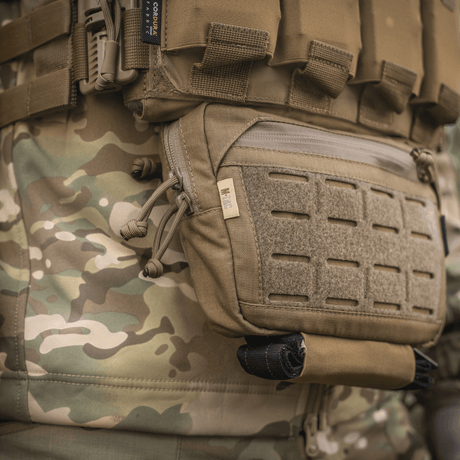 M-Tac Lomme til Tilbehør Lower Large Elite Plate Carrier, kulutusta kestävä Cordura 500D, NIJ-sertifiointi, taktinen tasku, galleria-asento 1.