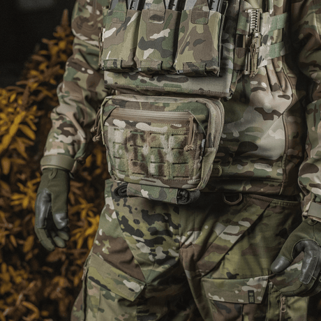 M-Tac Lomme til Tilbehør Lower Large Elite Plate Carrier, kulutusta kestävä Cordura 500D, NIJ-sertifiointi, galleria-asento 1, taktinen pussukka.