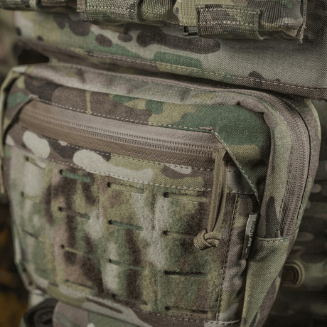 M-Tac Lomme til Tilbehør Lower Large Elite Plate Carrier, kulutusta kestävä Cordura 500D, NIJ-sertifiointi, toiminnallinen kamuflattu pussukka, galleria-asento 1.