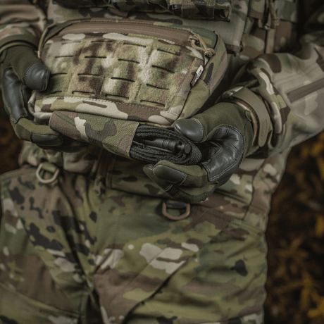 M-Tac Lomme til Tilbehør Lower Large Elite Plate Carrier kestävässä Cordura 500D -materiaalissa, NIJ-sertifiointi, näkymä galleria-asennossa 1, maastokuvioitu malli.