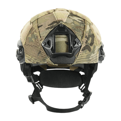 M‑Tac Hjelmcover Shroud Elite til TOR-D hjelm, camouflagemønster i Cordura 500D, med velcro-paneler og fastgørelsesstropper. Effektiv skjul.