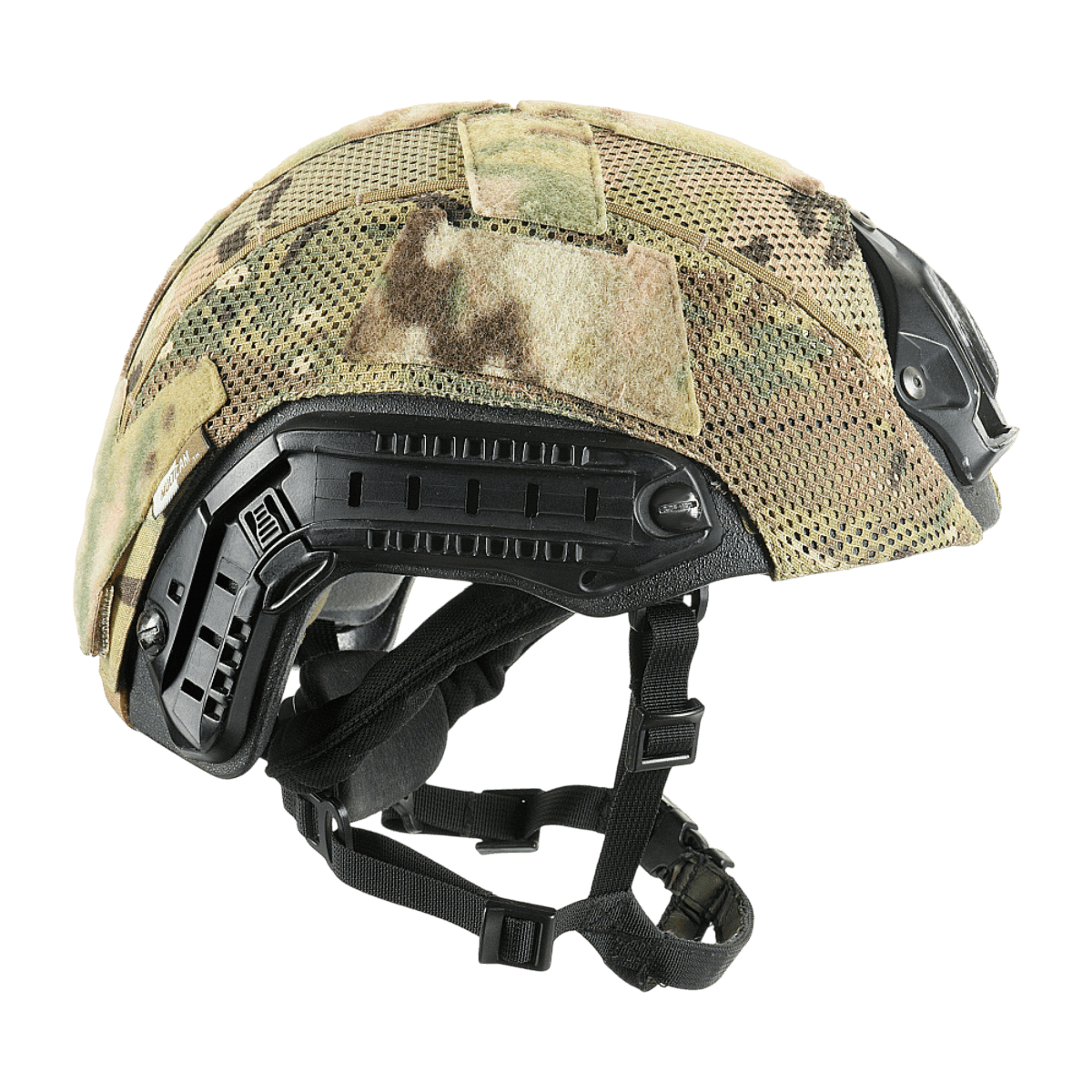 M‑Tac Hjelmcover Shroud Elite i MULTICAM, designet til TOR-D hjelme, med Cordura 500D og mesh for camouflage og beskyttelse. Nem montering.