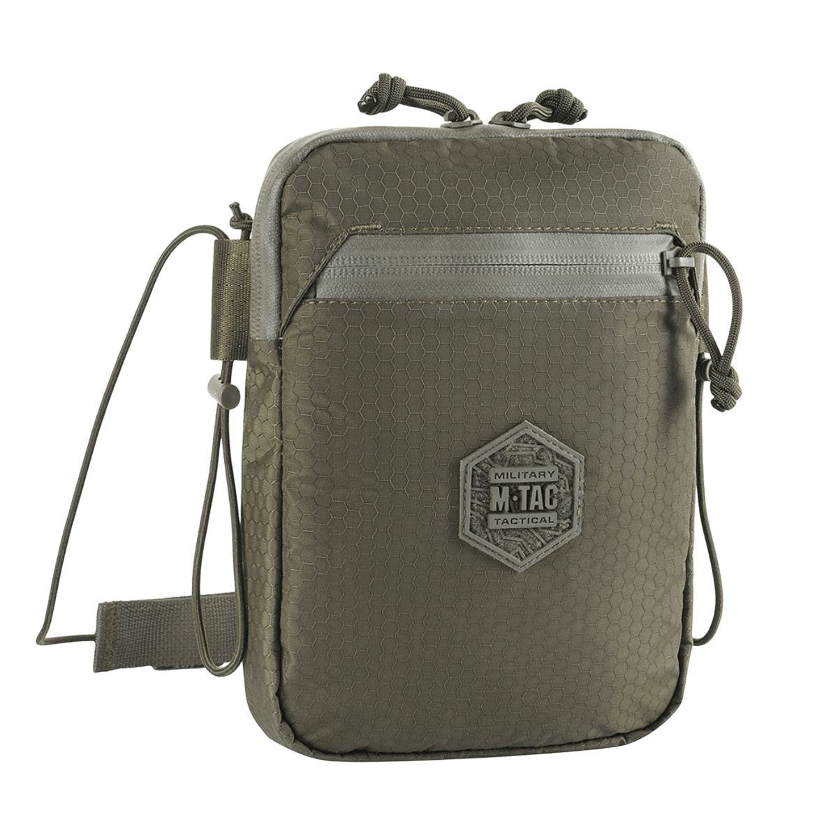 M‑Tac Pocket Bag Elite HEX i slidstærkt materiale med YKK lynlåse, ideel til EDC-udstyr og daglig brug, kompakt og praktisk design.