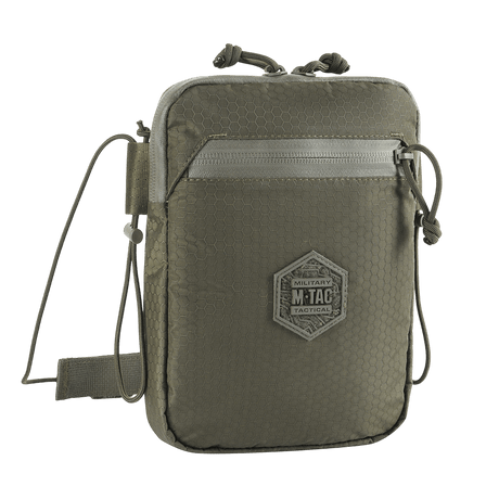 M‑Tac Pocket Bag Elite HEX i slidstærkt materiale med YKK lynlåse, ideel til EDC-udstyr og daglig brug, kompakt og praktisk design.