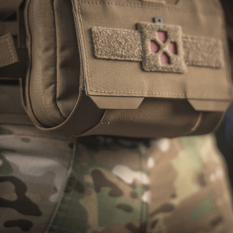 M-Tac Horisontal Medic Lomme Large Elite kestävässä materiaalissa, NIJ-sertifiointi, taktinen käyttö, galleria-asento 1, tan-väri.