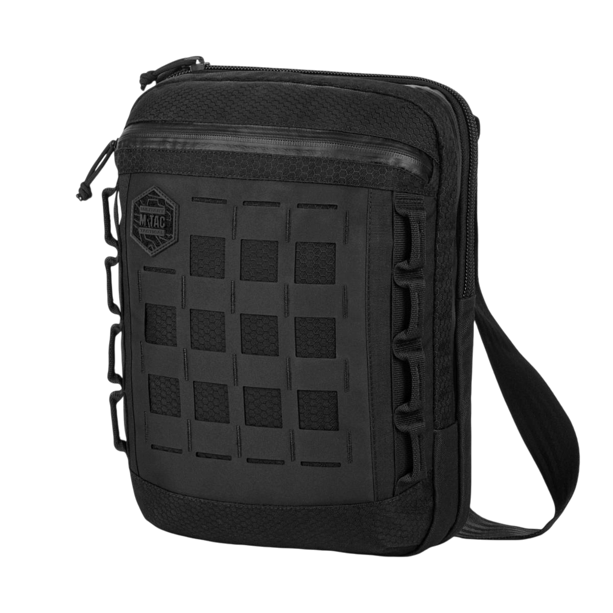 M-Tac Tablet Bag Laser Cut Hex i Cordura med skjult våbenrum, Laser Cut MOLLE frontpanel, perfekt til tablets og EDC.
