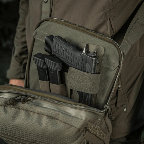 M-Tac Tablet Bag Laser Cut Hex med rum til skjult våben og hurtig adgang, lavet i høj kvalitet Cordura-materialer