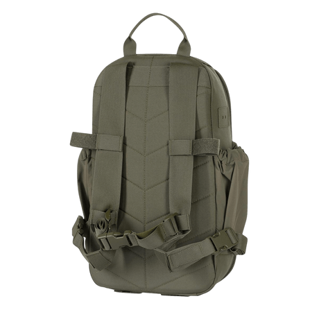 M-Tac STURM Elite Rygsæk set bagfra viser stropper og rygpanel, ideel til kortvarige feltture, lavet af holdbart Cordura-materiale.