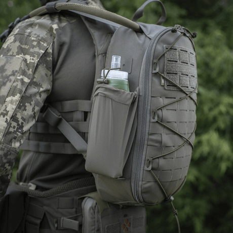 M-Tac STURM Elite Rygsæk - taktisk 15L rygsæk med sideloomme og MOLLE Laser Cut panel, fremstillet af Cordura 500D, ideel til udendørsbrug.