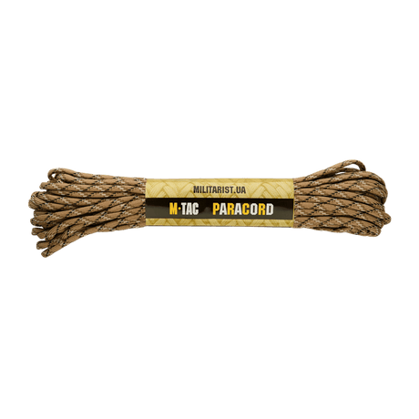 M‑Tac Paracord 550 Type III 15 m, stærk og alsidig nylonkordel, ideel til friluft og nødbrug, længde 15 m, brudstyrke 240 kg