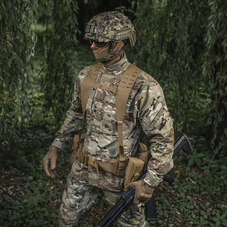 M-Tac olkahihnat taktiseen vyöhön Laser Cut Cordura Squadron -materiaalista, suunniteltu lisäämään varustuksen kantomukavuutta, galleria-asento 1.