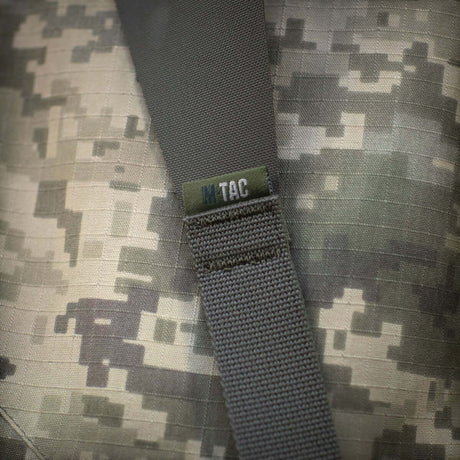 M-Tac olkahihnat taktiseen vyöhön Laser Cut kestävästä Cordura-materiaalista, NIJ-sertifiointi, näkyy galleria-asennossa 1 lähellä ompeleita.