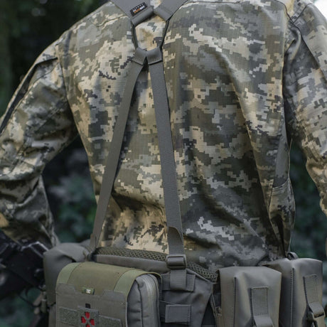 M-Tac olkahihnat taktiseen vyöhön Laser Cut kestävästä Cordura-materiaalista, NIJ-sertifiointi, näkyy galleria-asennossa 1 takaa.