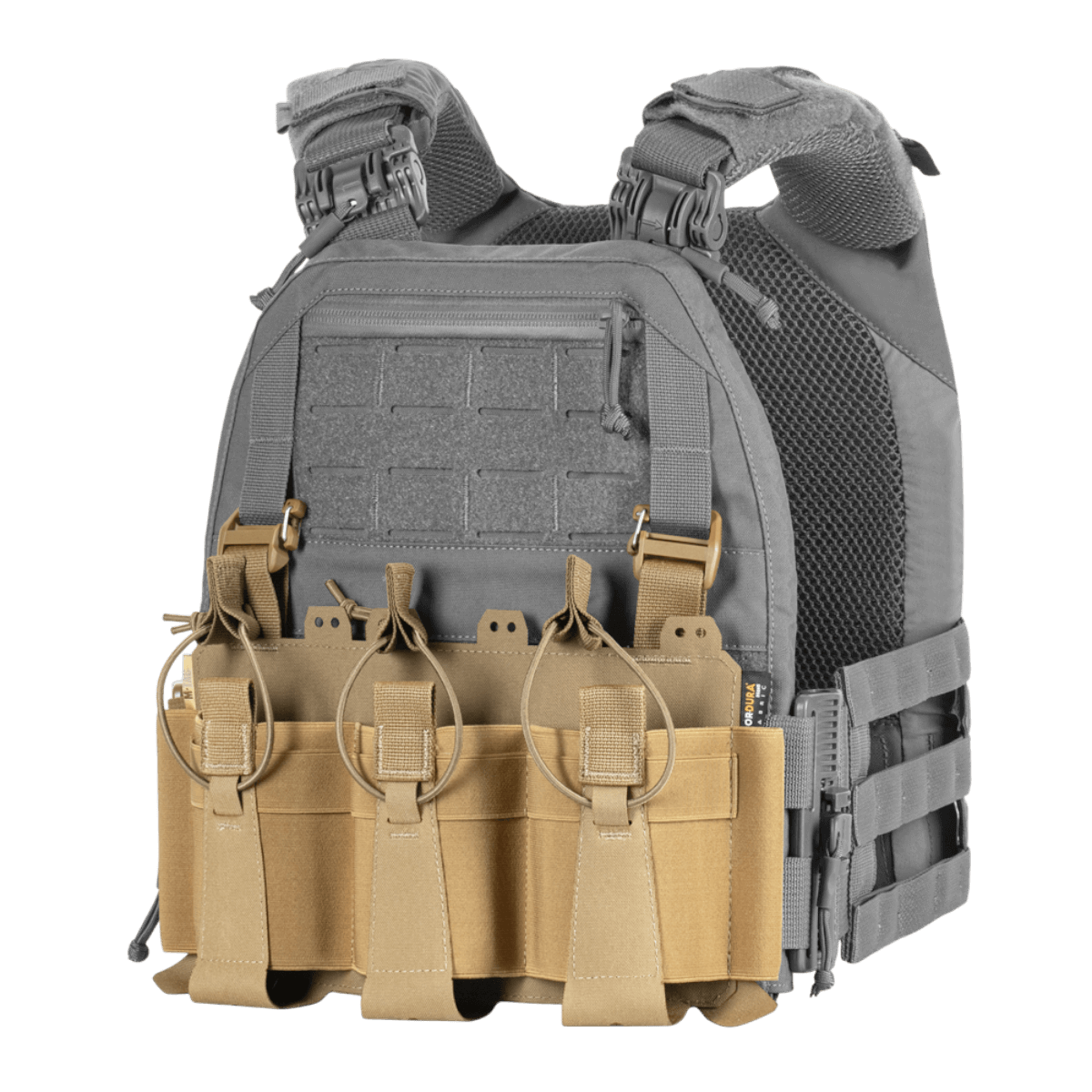 M-Tac Frontpanel til Cuirass QRS Pladebærer Tre Magasiner med elastik og Cordura Squadron materiale