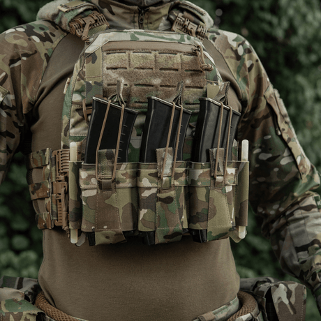 M-Tac etupaneeli Cuirass QRS Plate Carrier 3 lipasta elastisesta maastokuvioisesta materiaalista, NIJ-sertifiointi, galleria-asema 1.