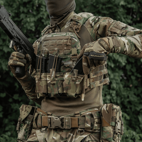 M-Tac etupaneeli Cuirass QRS Plate Carrier 3 lipasta maastokuvioisesta elastisesta materiaalista, NIJ-sertifiointi, galleria-asema 1.