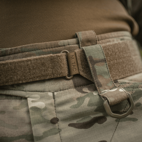 M‑Tac Internal Tiger Bælte Cordura 500D-materiaalilla velcrolla ja metallisella kehällä, sopii sotilastarkoituksiin. Saatavana useita kokoja