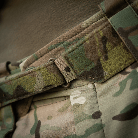 M‑Tac Internal Tiger -vyö Cordura 500D:stä, velcro-kiinnitys, suunniteltu sotilaalliselle ja taktiseen varustukselle. Näytetty maastoväreissä.