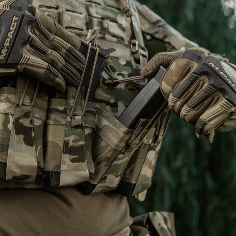 M-Tac etupaneeli Plate Carrier Cuirass QRS:lle, 4 lipasta, maastokuvioista elastista materiaalia, NIJ-sertifiointi, galleria, sijainti 1.