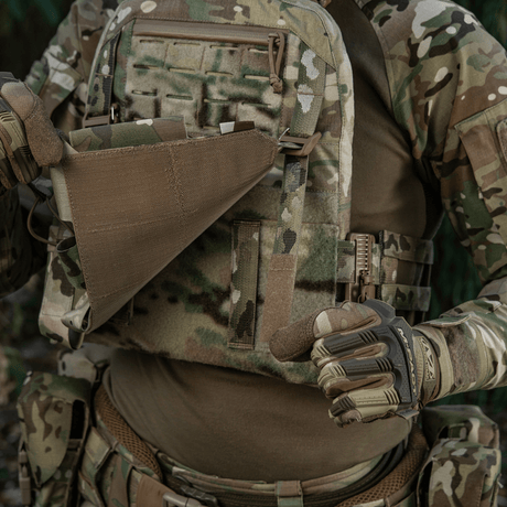 M-Tac etupaneeli Plate Carrier Cuirass QRS:lle, 4 lipasta, multicam-elastista materiaalia, NIJ-sertifiointi, galleria, sijainti 1.