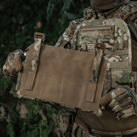 M-Tac etupaneeli Plate Carrier Cuirass QRS:lle, 4 lipasta, kestävä multicam-materiaali, NIJ-sertifiointi, galleria, sijainti 1.