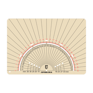 M-Tac Ecopybook Tactical Protractor PR-R med gennemsigtigt, fleksibelt design og anti-refleks egenskaber til taktiske opgaver.
