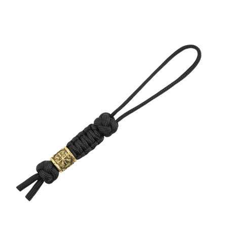 M-Tac Lanyard Scandinavian Small Helmet of Terror, sort snor med dekorativ skandinavisk perle, paracord tilbehør.