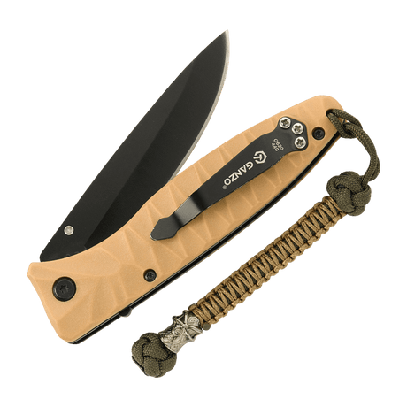 M-Tac Knife Lanyard Ninja punotusta paracordista, kiinnitetty taittoveitseen, antaa tyylikkään ilmeen ja toiminnallisuutta