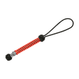 M-Tac Knife Lanyard Ninja musta ja punainen paracord, cupronickel perler, 14,5 cm, käytännöllinen kahvan jatke