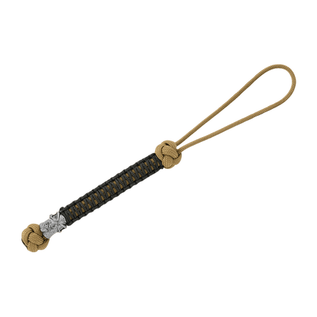 M-Tac Knife Lanyard Ninja beige ja musta paracord, cupronickel perle, 14,5 cm