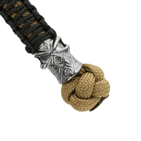 M-Tac Knife Lanyard Ninja punotusta paracordista, cupronickel perle, tyylikäs ja käytännöllinen lisävaruste, pituus 14,5 cm