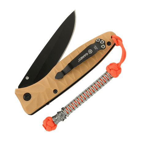 M-Tac Knife Lanyard Ninja, punottu paracord-naru veitsille, tuo tyyliä ja toimivuutta, pituus 14,5 cm ja cupronickel perle