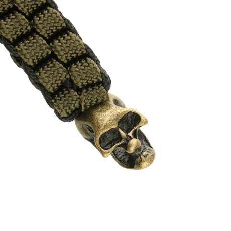 M-Tac Knife Lanyard Cuboid Skull paracordilla ja koristeellisella pääkallohelmellä, tyylikäs kahvan jatke ja helppo tunnistaa.