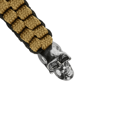 M-Tac Knife Lanyard Cuboid Skull, punottu paracord ja koristeellinen Cuboid Skull -design, ainutlaatuinen taktinen tyyli.