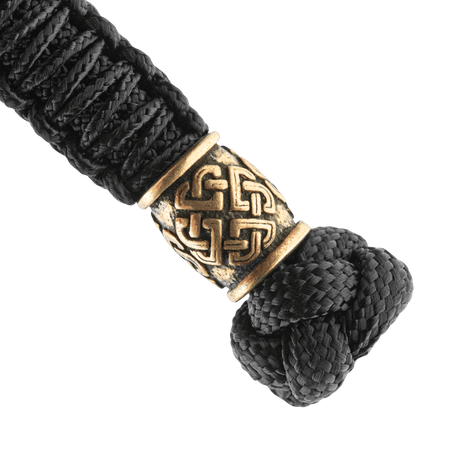 M-Tac Knife Lanyard Celtic, punottu paracord tyylikkäällä kelttimallin yksityiskohdalla, musta.