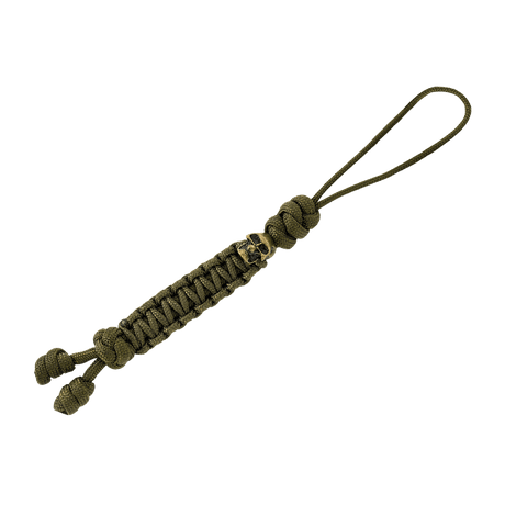 M-Tac Loopy Snake Skull Lanyard, punottu paracord 550, tyylikäs lisä veitselle tai taskulampulle, joustava ja kestävä, vihreä.