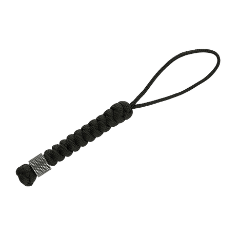 M-Tac Viper Lanyard Stainless Steel punotulla paracordilla ja ruostumattomalla teräshelmellä, tyylikäs lisävaruste veitsen kahvaan.