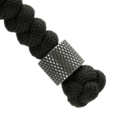 M-Tac Viper Lanyard Stainless Steel, punottu paracord ja ruostumaton teräshelmi, tyylikäs veitsen lisävaruste.