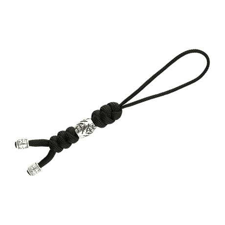 M-Tac Zeus Stainless Steel Lanyard, punottu paracord ja koristeellinen teräskuula, ihanteellinen nopeaan pääsyyn veitselle ja varusteille.
