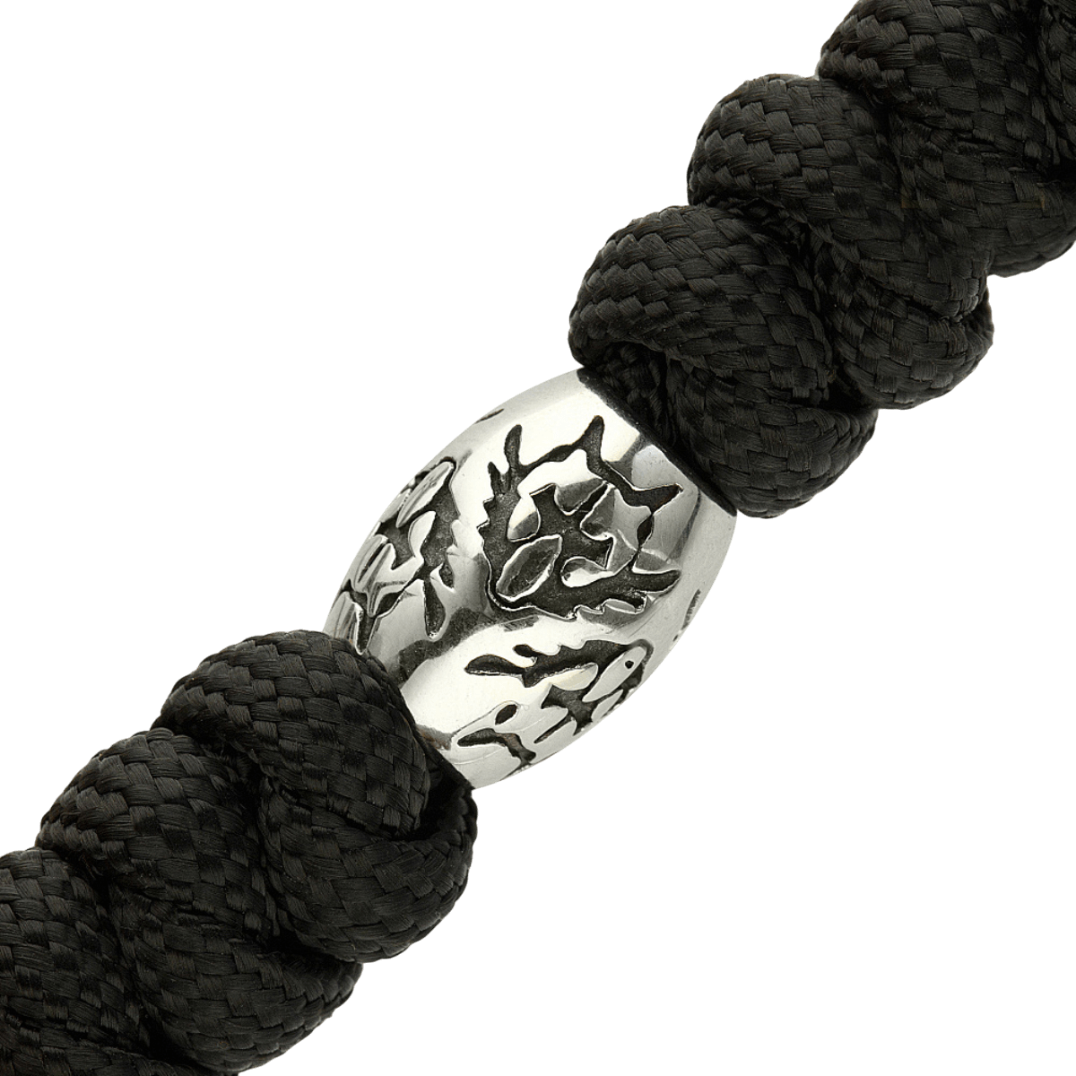 M-Tac Zeus Stainless Steel Lanyard med flettet paracord og dekorativ perle i rustfrit stål, fleksibel og holdbar til udstyr.