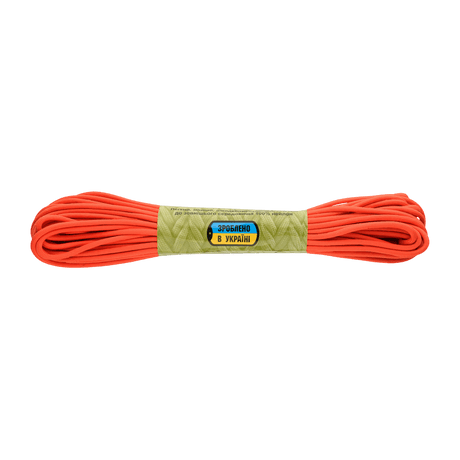 M-Tac Paracord Survival 15m oranssina, vahva nyloni-paracord retkeilyyn ja selviytymiseen, murtolujuus 240 kg, halkaisija 4 mm.