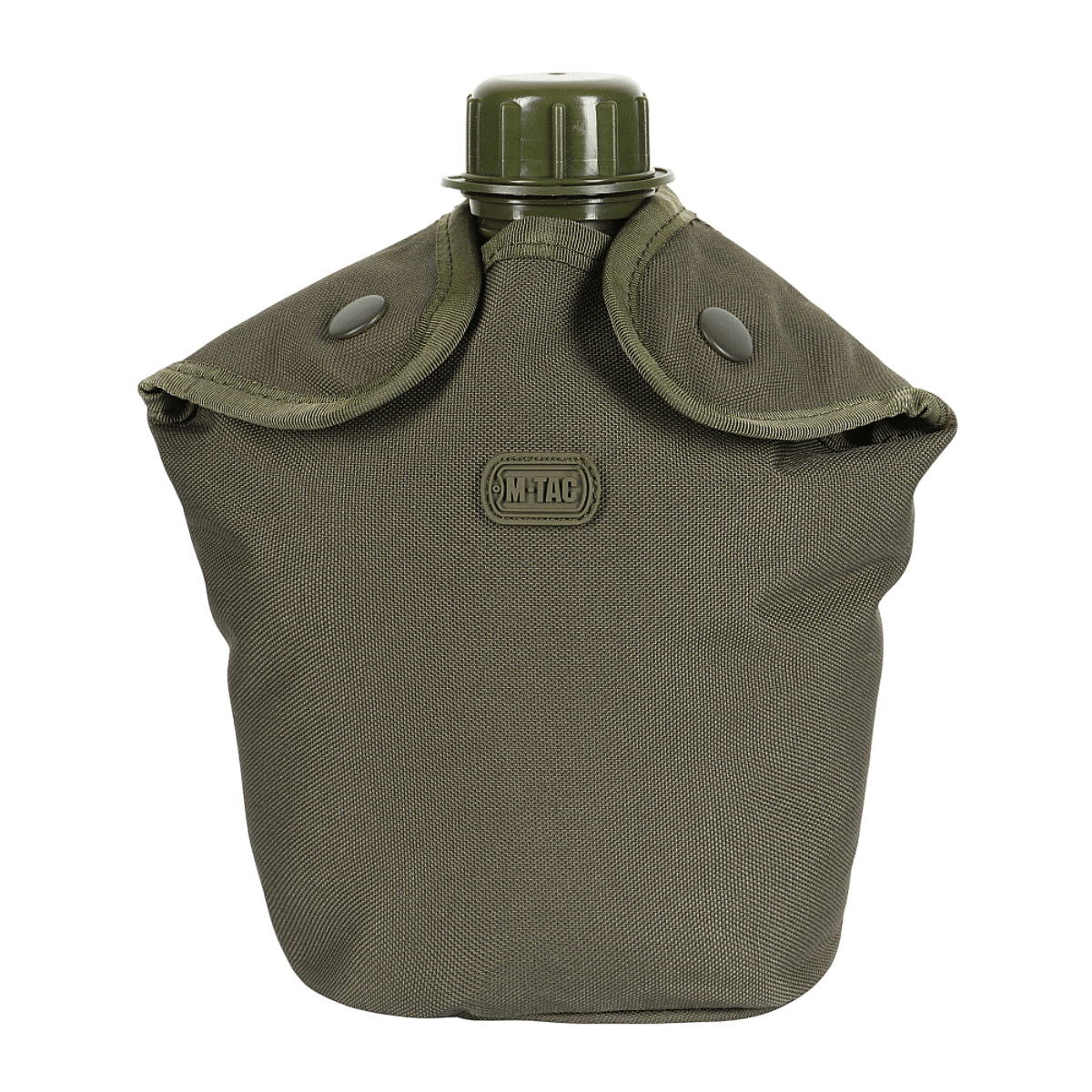 M-Tac Flaskeholder MOLLE i slidstærk polyester, designet til vandreture, med vandafvisende PVC og MOLLE-system. Mål: 120 x 70 x 170 mm.