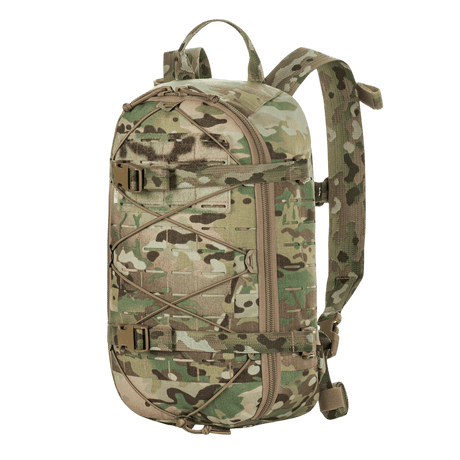 M-Tac reppu Sturm Elite Gen.II maastokuviossa MOLLE-järjestelmällä lyhyille omavaraisille kenttäreissuille.