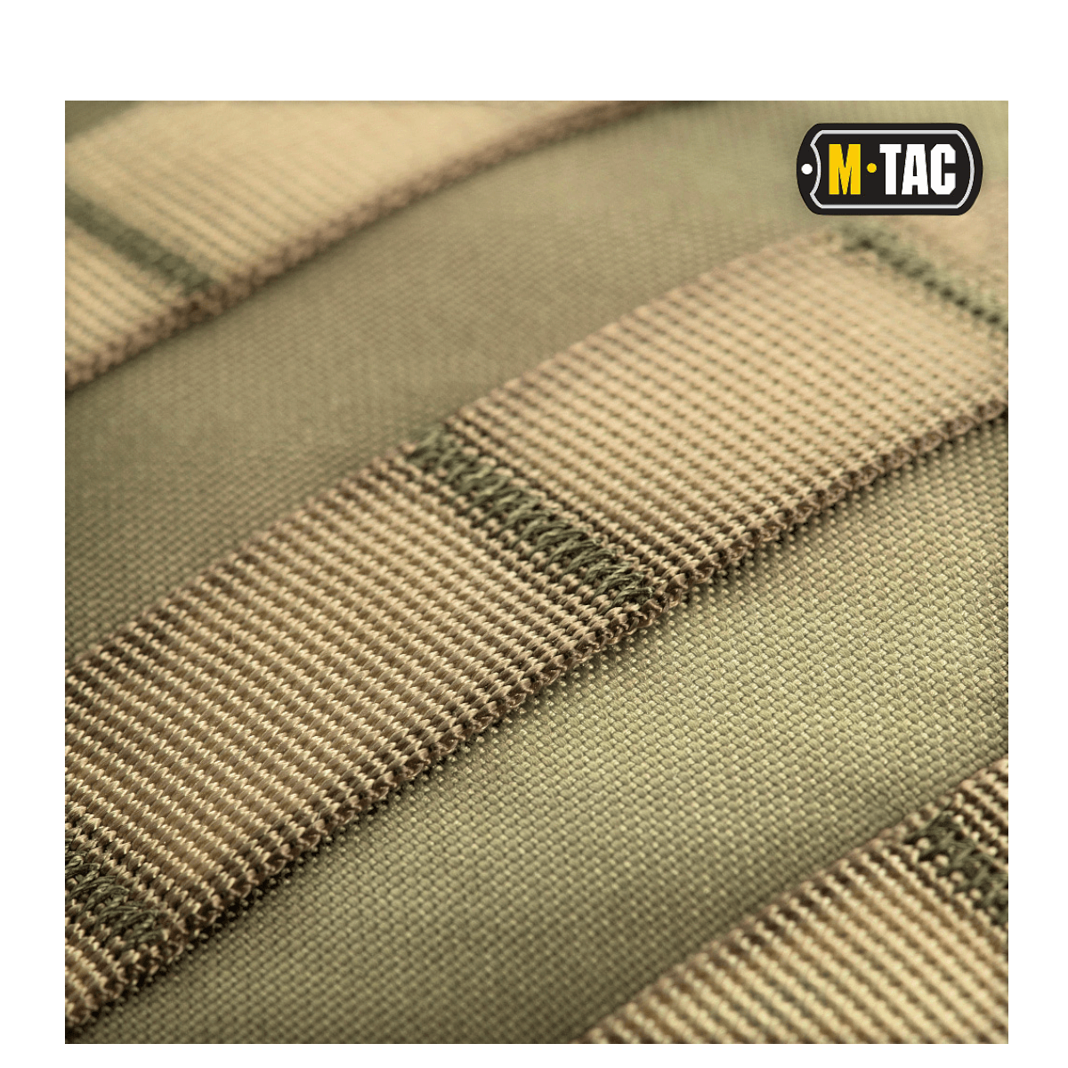 M-Tac Large Assault Pack Rygsæk med MOLLE-system til bybrug og korte ture, detaljeret billede af stropper og stofkvalitet.