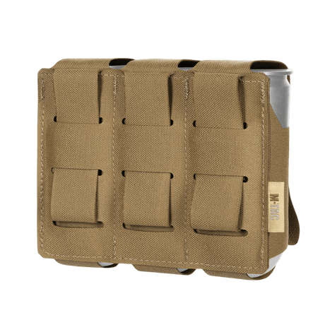 M-Tac kotelo 3 VOG-kranaatille MOLLE-järjestelmällä 40 mm VOG-25 -kranaattien turvalliseen säilytykseen, Cordura-materiaali, ruskea.
