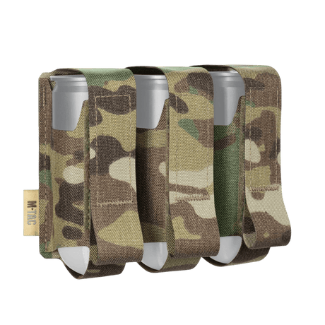 M-Tac kotelo 3 VOG-kranaatille MOLLE Laser Cut -järjestelmällä turvalliseen VOG-25 -kranaattien säilytykseen, Cordura-materiaali.